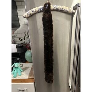 Genuine Rabbit Fur Choker Collar, chestnut brown
